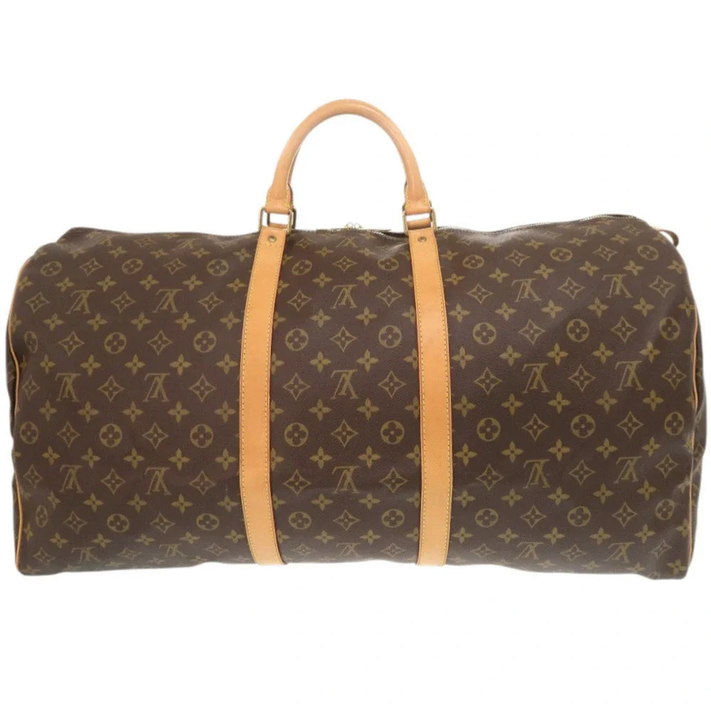 LOUIS VUITTON Authentic Brown Monogram Keepall 60 Boston Bag - Picture 2 of 10
